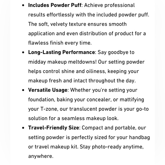 Prolux Matte Setting Powder Porcelain Puff NWT Sealed Neutral Full Size - Picture 4 of 11